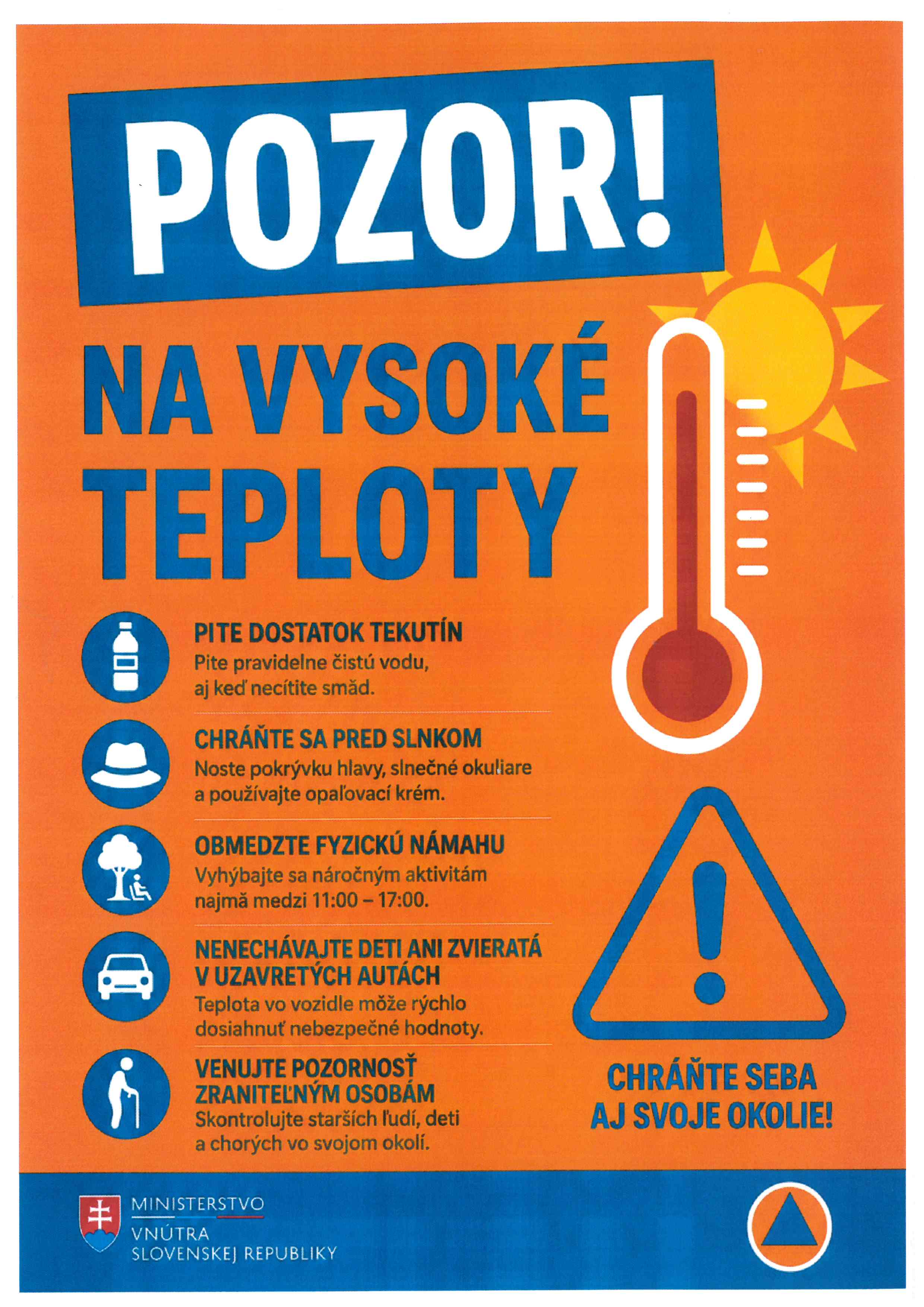 Pozor na vysoké teploty